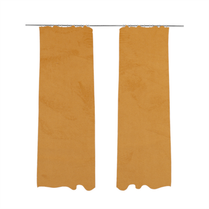 Alpha Plain Durable Velvet Brushed Cotton Effect Upholstery Fabric Orange Colour CTR-2716 - Made To Measure Curtains