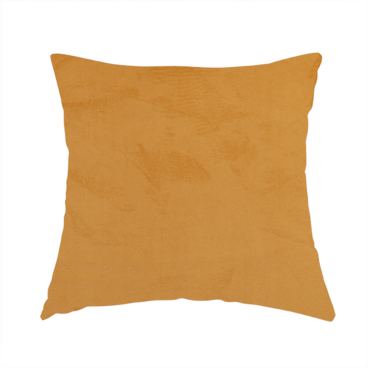 Alpha Plain Durable Velvet Brushed Cotton Effect Upholstery Fabric Orange Colour CTR-2716 - Handmade Cushions