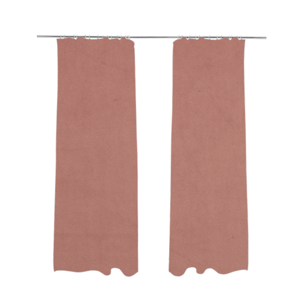 Alpha Plain Durable Velvet Brushed Cotton Effect Upholstery Fabric Pink Colour CTR-2717 - Made To Measure Curtains