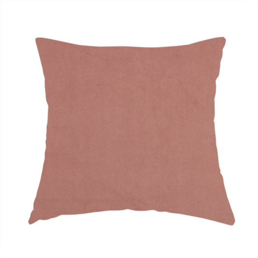 Alpha Plain Durable Velvet Brushed Cotton Effect Upholstery Fabric Pink Colour CTR-2717 - Handmade Cushions