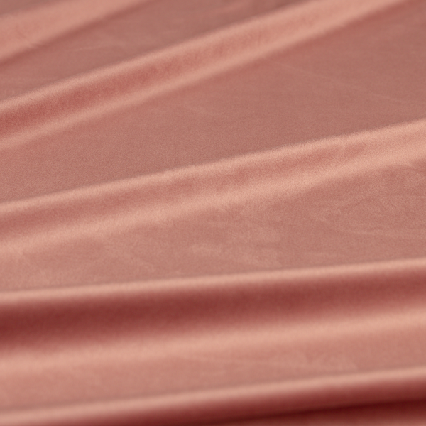 Alpha Plain Durable Velvet Brushed Cotton Effect Upholstery Fabric Pink Colour CTR-2717 - Roman Blinds