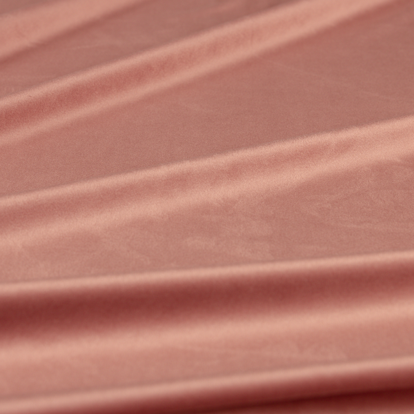 Alpha Plain Durable Velvet Brushed Cotton Effect Upholstery Fabric Pink Colour CTR-2717