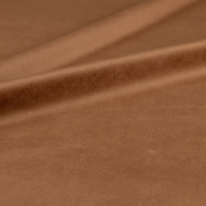 Alpha Plain Durable Velvet Brushed Cotton Effect Upholstery Fabric Brown Colour CTR-2718 - Roman Blinds