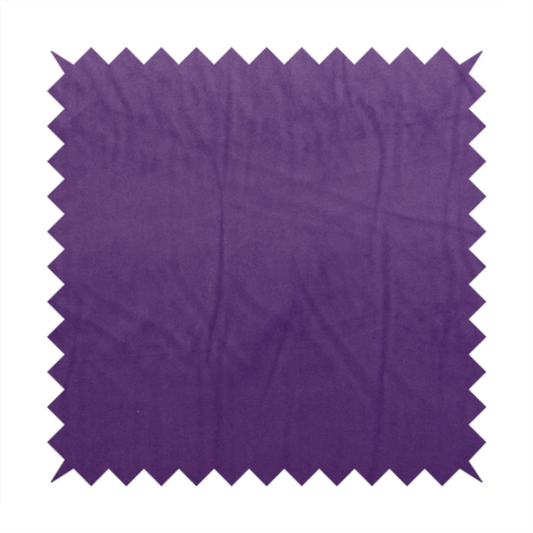 Alpha Plain Durable Velvet Brushed Cotton Effect Upholstery Fabric Purple Colour CTR-2719