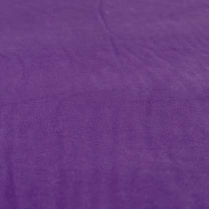 Alpha Plain Durable Velvet Brushed Cotton Effect Upholstery Fabric Purple Colour CTR-2719 - Made To Measure Curtains