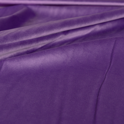 Alpha Plain Durable Velvet Brushed Cotton Effect Upholstery Fabric Purple Colour CTR-2719 - Made To Measure Curtains