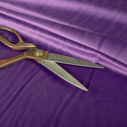 Alpha Plain Durable Velvet Brushed Cotton Effect Upholstery Fabric Purple Colour CTR-2719 - Made To Measure Curtains