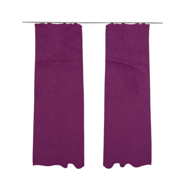 Alpha Plain Durable Velvet Brushed Cotton Effect Upholstery Fabric Purple Colour CTR-2720 - Made To Measure Curtains