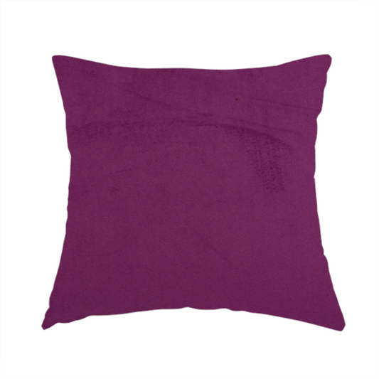 Alpha Plain Durable Velvet Brushed Cotton Effect Upholstery Fabric Purple Colour CTR-2720 - Handmade Cushions