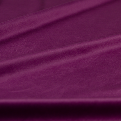 Alpha Plain Durable Velvet Brushed Cotton Effect Upholstery Fabric Purple Colour CTR-2720