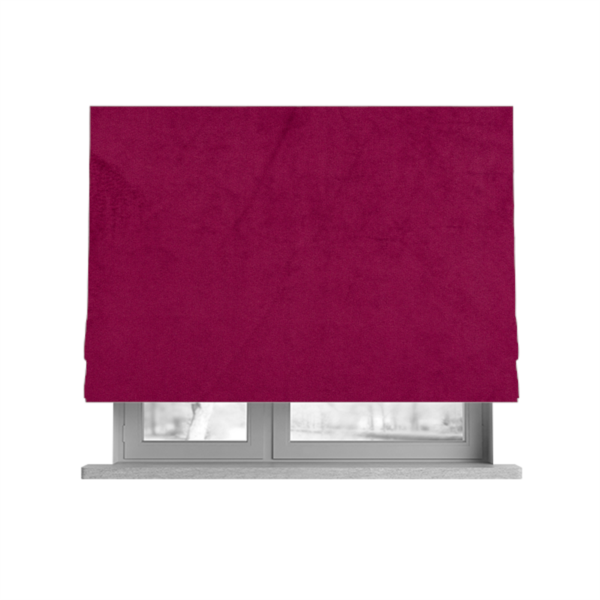 Alpha Plain Durable Velvet Brushed Cotton Effect Upholstery Fabric Pink Colour CTR-2721 - Roman Blinds