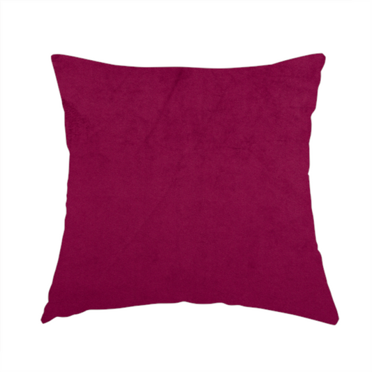 Alpha Plain Durable Velvet Brushed Cotton Effect Upholstery Fabric Pink Colour CTR-2721 - Handmade Cushions