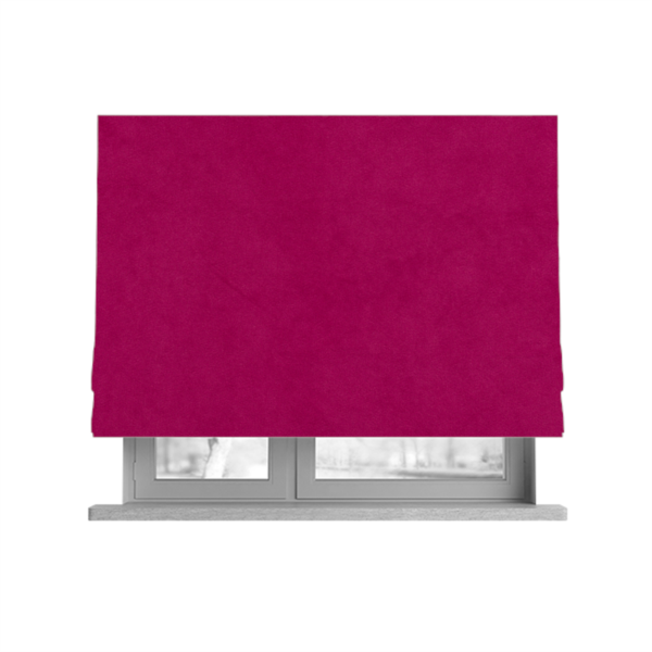 Alpha Plain Durable Velvet Brushed Cotton Effect Upholstery Fabric Pink Colour CTR-2722 - Roman Blinds