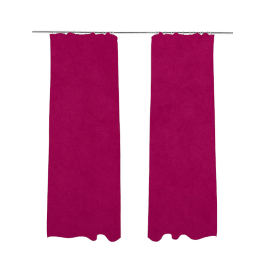 Alpha Plain Durable Velvet Brushed Cotton Effect Upholstery Fabric Pink Colour CTR-2722 - Made To Measure Curtains