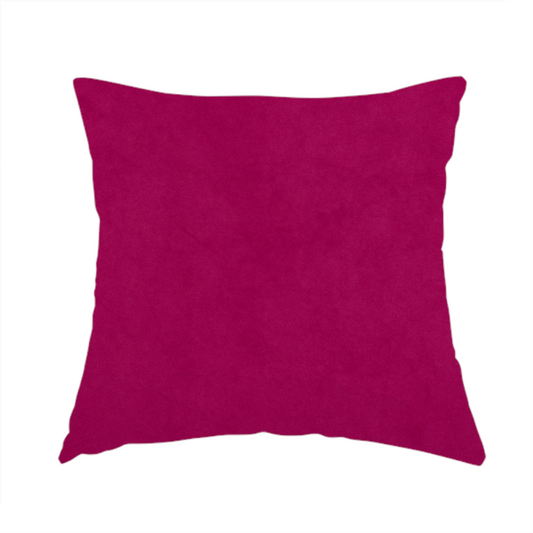 Alpha Plain Durable Velvet Brushed Cotton Effect Upholstery Fabric Pink Colour CTR-2722 - Handmade Cushions