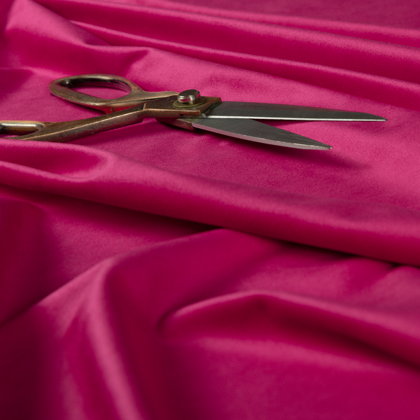 Alpha Plain Durable Velvet Brushed Cotton Effect Upholstery Fabric Pink Colour CTR-2722 - Made To Measure Curtains