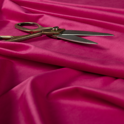 Alpha Plain Durable Velvet Brushed Cotton Effect Upholstery Fabric Pink Colour CTR-2722