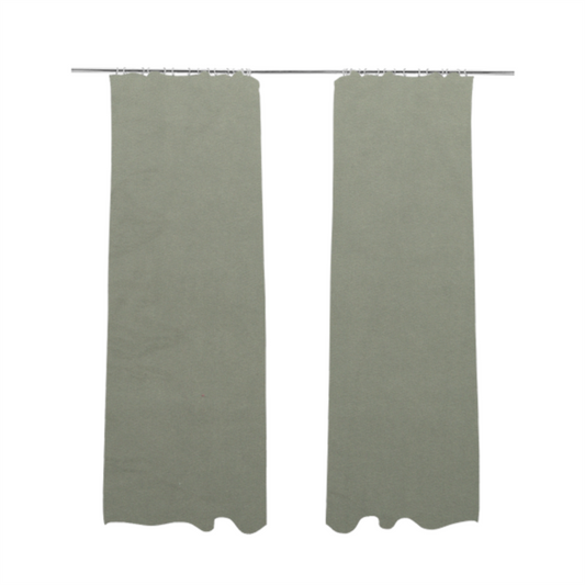 Alpha Plain Durable Velvet Brushed Cotton Effect Upholstery Fabric Grey Colour CTR-2724 - Made To Measure Curtains