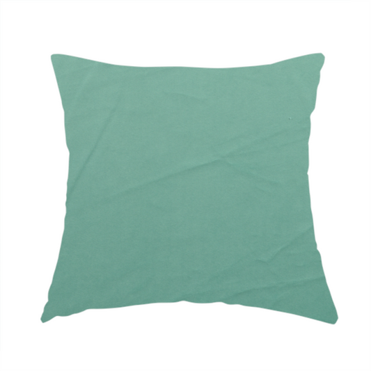 Alpha Plain Durable Velvet Brushed Cotton Effect Upholstery Fabric Blue Colour CTR-2725 - Handmade Cushions