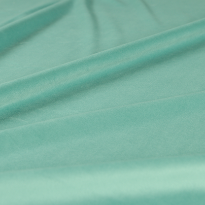 Alpha Plain Durable Velvet Brushed Cotton Effect Upholstery Fabric Blue Colour CTR-2725