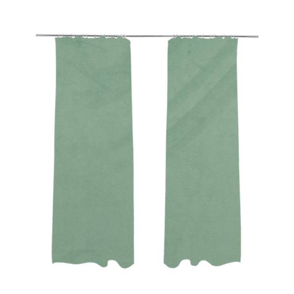 Alpha Plain Durable Velvet Brushed Cotton Effect Upholstery Fabric Green Colour CTR-2727 - Made To Measure Curtains