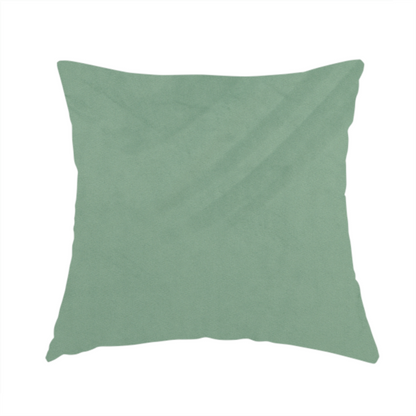 Alpha Plain Durable Velvet Brushed Cotton Effect Upholstery Fabric Green Colour CTR-2727 - Handmade Cushions