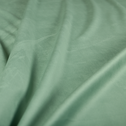 Alpha Plain Durable Velvet Brushed Cotton Effect Upholstery Fabric Green Colour CTR-2727 - Roman Blinds