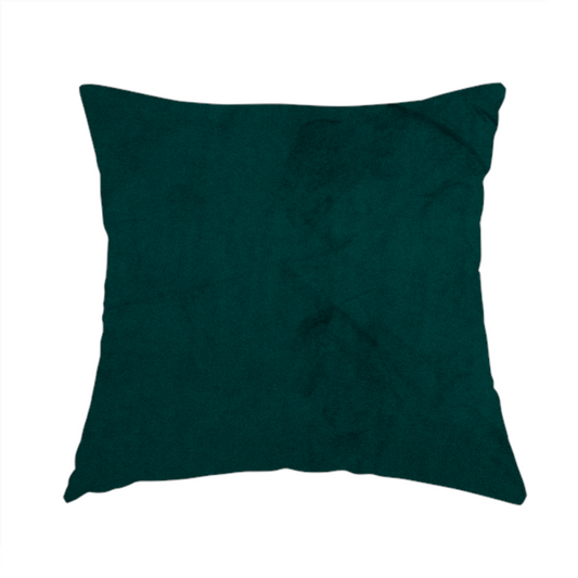 Alpha Plain Durable Velvet Brushed Cotton Effect Upholstery Fabric Teal Colour CTR-2728 - Handmade Cushions