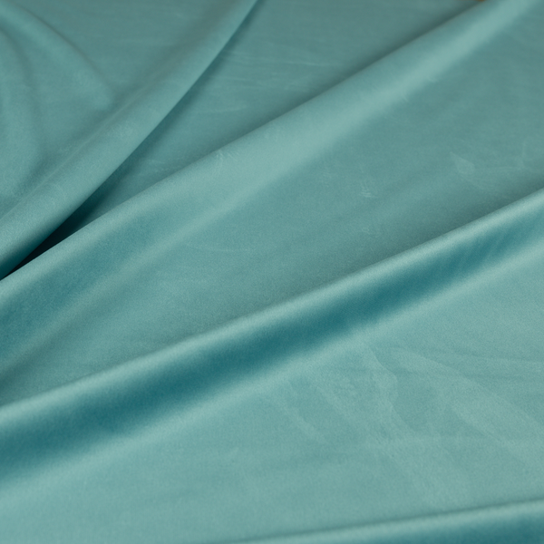 Alpha Plain Durable Velvet Brushed Cotton Effect Upholstery Fabric Blue Colour CTR-2729 - Roman Blinds