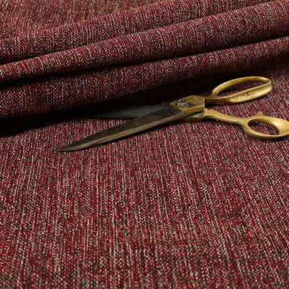 Coco Soft Weave Collection Flat Basket Weave Quality Fabric In Red Colour Upholstery Fabric CTR-273 - Handmade Cushions