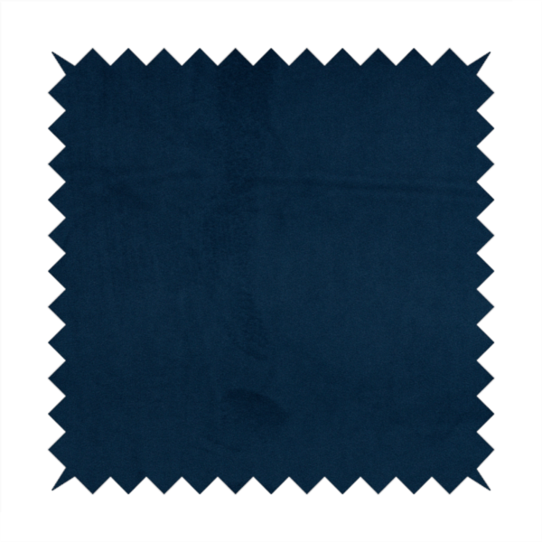 Alpha Plain Durable Velvet Brushed Cotton Effect Upholstery Fabric Blue Colour CTR-2731 - Roman Blinds