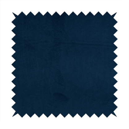 Alpha Plain Durable Velvet Brushed Cotton Effect Upholstery Fabric Blue Colour CTR-2731 - Roman Blinds