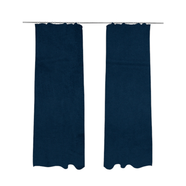 Alpha Plain Durable Velvet Brushed Cotton Effect Upholstery Fabric Blue Colour CTR-2731 - Made To Measure Curtains