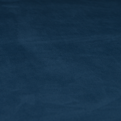 Alpha Plain Durable Velvet Brushed Cotton Effect Upholstery Fabric Blue Colour CTR-2731 - Roman Blinds