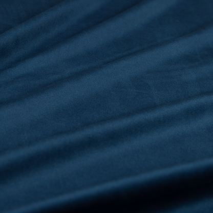 Alpha Plain Durable Velvet Brushed Cotton Effect Upholstery Fabric Blue Colour CTR-2731 - Roman Blinds