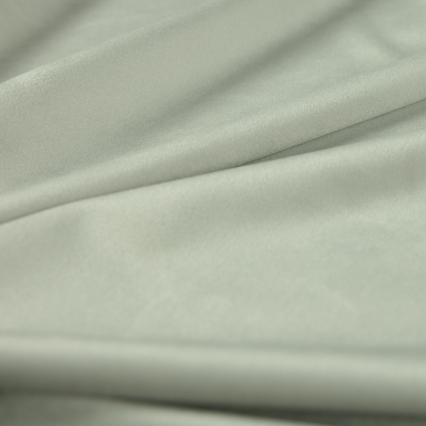 Alpha Plain Durable Velvet Brushed Cotton Effect Upholstery Fabric Silver Colour CTR-2732 - Roman Blinds