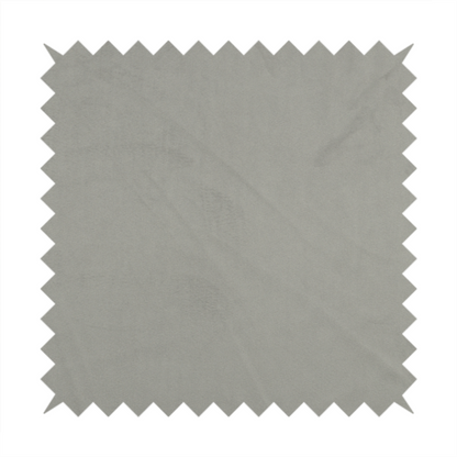 Alpha Plain Durable Velvet Brushed Cotton Effect Upholstery Fabric Silver Colour CTR-2733 - Roman Blinds