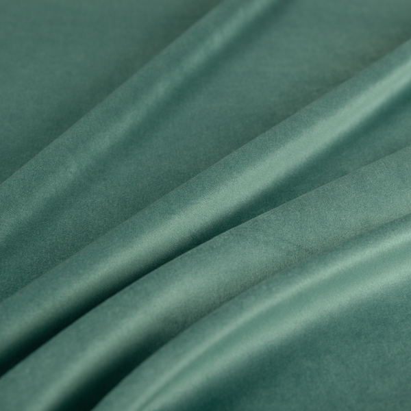 Alpha Plain Durable Velvet Brushed Cotton Effect Upholstery Fabric Green Colour CTR-2734 - Roman Blinds