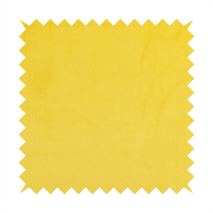 Alpha Plain Durable Velvet Brushed Cotton Effect Upholstery Fabric Yellow Colour CTR-2735 - Roman Blinds
