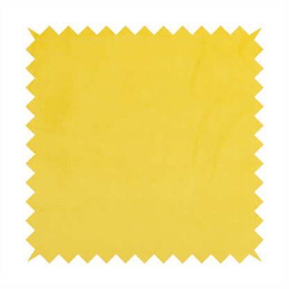 Alpha Plain Durable Velvet Brushed Cotton Effect Upholstery Fabric Yellow Colour CTR-2735