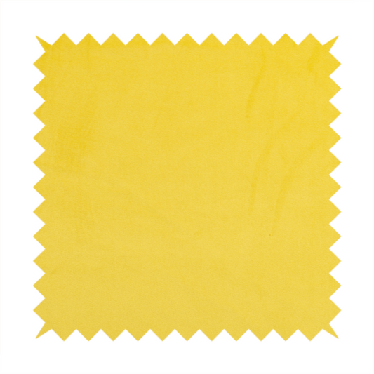 Alpha Plain Durable Velvet Brushed Cotton Effect Upholstery Fabric Yellow Colour CTR-2735