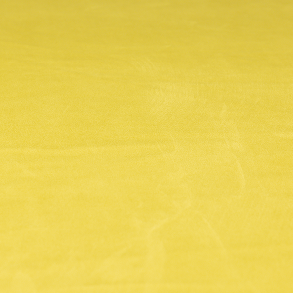 Alpha Plain Durable Velvet Brushed Cotton Effect Upholstery Fabric Yellow Colour CTR-2735