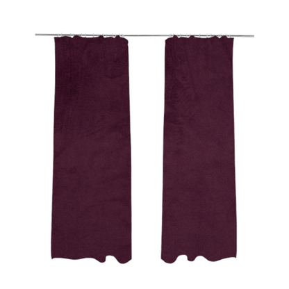 Alpha Plain Durable Velvet Brushed Cotton Effect Upholstery Fabric Purple Colour CTR-2736 - Made To Measure Curtains