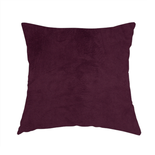 Alpha Plain Durable Velvet Brushed Cotton Effect Upholstery Fabric Purple Colour CTR-2736 - Handmade Cushions