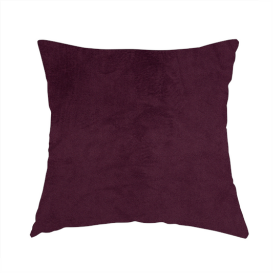 Alpha Plain Durable Velvet Brushed Cotton Effect Upholstery Fabric Purple Colour CTR-2736 - Handmade Cushions