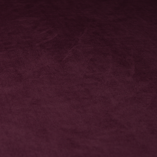 Alpha Plain Durable Velvet Brushed Cotton Effect Upholstery Fabric Purple Colour CTR-2736