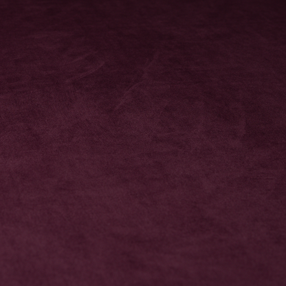 Alpha Plain Durable Velvet Brushed Cotton Effect Upholstery Fabric Purple Colour CTR-2736