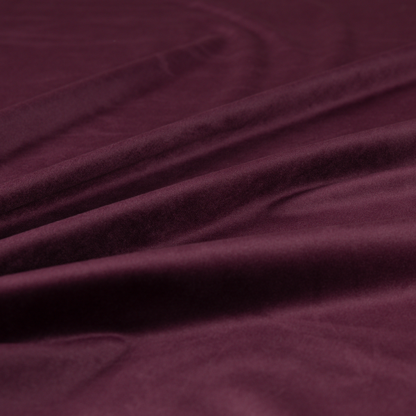 Alpha Plain Durable Velvet Brushed Cotton Effect Upholstery Fabric Purple Colour CTR-2736