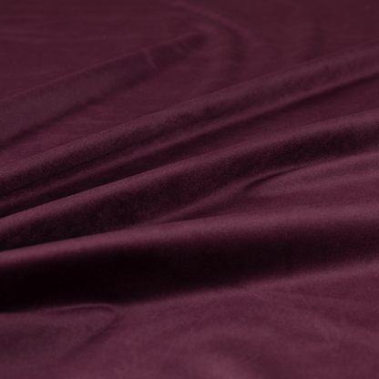 Alpha Plain Durable Velvet Brushed Cotton Effect Upholstery Fabric Purple Colour CTR-2736