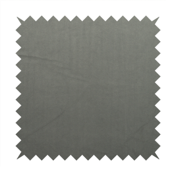 Alpha Plain Durable Velvet Brushed Cotton Effect Upholstery Fabric Grey Colour CTR-2737 - Roman Blinds